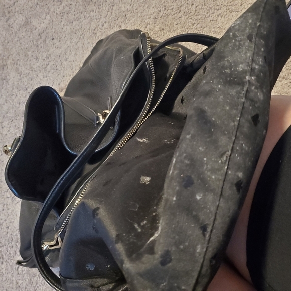 Kate Spade Black Pebbled Leather Tote Bag With Triple Compartments - Picture 8 of 16